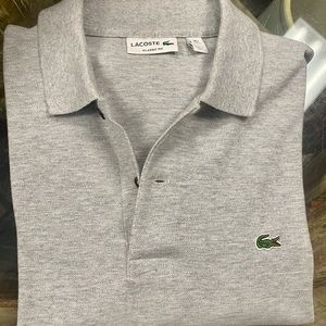 Lacoste size XL grey Polo. Only worn once. Perfect condition.